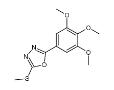 2-methylthio-5-(3,4,5-trimethoxyphenyl)-1,3,4-oxadiazole Structure