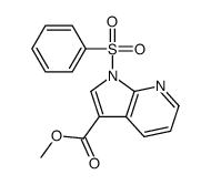 METHYL 1-(PHENYLSULFONYL)-1H-PYRROLO[2,3-B]PYRIDINE-3-CARBOXYLATE结构式
