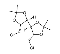 1,6-dichloro-O2,O3,O4,O5-diisopropylidene-1,6-dideoxy-galactitol Structure