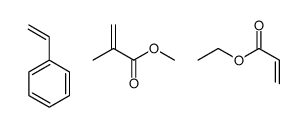 2-甲基-2-丙烯酸甲酯与苯乙烯和2-丙烯酸乙酯的聚合物结构式