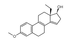 dl-3-Methoxy-13β-ethyl-gona-1,3,5(10),8,14-pentaen-17β-ol Structure