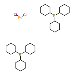 Dichloropalladium-tricyclohexylphosphine (1:2) Structure