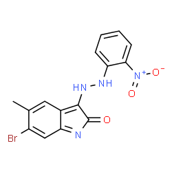 6-bromo-5-methyl-3-[(2-nitrophenyl)hydrazono]-1,3-dihydro-2H-indol-2-one Structure