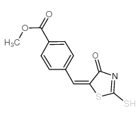甲基 4-[(E)-(2-疏基-4-氧代-1,3-噻唑-5(4H)-基)甲基]苯甲酸结构式