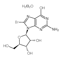 8-BROMOGUANOSINE DIHYDRATE structure