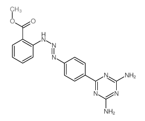 methyl 2-[[4-(4,6-diamino-1,3,5-triazin-2-yl)phenyl]amino]diazenylbenzoate结构式
