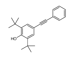 2,6-ditert-butyl-4-(2-phenylethynyl)phenol Structure