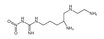 2-[(4S)-4-amino-5-(2-aminoethylamino)pentyl]-1-nitroguanidine Structure
