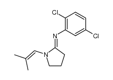 Pyrrolidine, 2-((2,5-dichlorophenyl)imino)-1-(2-methyl-1-propenyl)- Structure