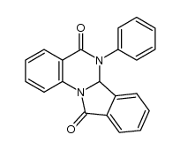 6-phenyl-6,6a-dihydroisoindolo[2,1-a]quinazoline-5,11-dione结构式