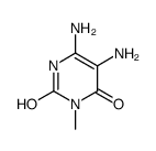 5,6-二氨基-3-甲基尿嘧啶,半水合物结构式