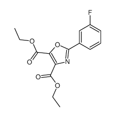 2-(3-fluoro-phenyl)-oxazole-4,5-dicarboxylic acid diethyl ester结构式