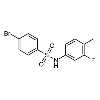 4-溴-N-(3-氟-4-甲基苯基)苯磺酰胺结构式