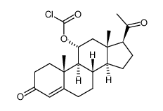 11α-Hydroxy-4-pregnene-3,20-dione-11-chloroformate Structure