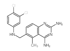 6-[[(3,4-dichlorophenyl)amino]methyl]-5-methyl-quinazoline-2,4-diamine Structure