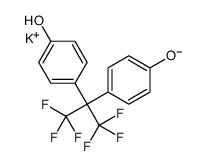 potassium p-[2,2,2-trifluoro-1-(p-hydroxyphenyl)-1-(trifluoromethyl)ethyl]phenolate Structure