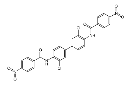 N-[2-chloro-4-[3-chloro-4-[(4-nitrobenzoyl)amino]phenyl]phenyl]-4-nitrobenzamide Structure
