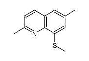 2,6-dimethyl-8-methylsulfanylquinoline Structure