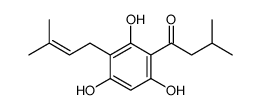 3-methyl-1-[2,4,6-trihydroxy-3-(3-methylbut-2-enyl)phenyl]butan-1-one Structure