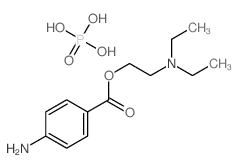 Benzoic acid, 4-amino-, 2- (diethylamino)ethyl ester, phosphate (1:1) Structure