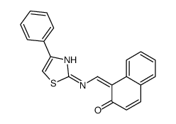 1-[[(4-phenyl-1,3-thiazol-2-yl)amino]methylidene]naphthalen-2-one结构式