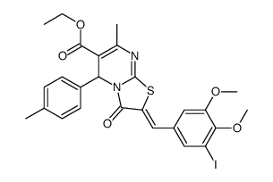 ethyl (2Z)-2-[(3-iodo-4,5-dimethoxyphenyl)methylidene]-7-methyl-5-(4-methylphenyl)-3-oxo-5H-[1,3]thiazolo[3,2-a]pyrimidine-6-carboxylate Structure