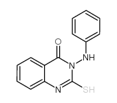 2-疏基-3-苯基氨基-3H-喹唑啉-4-酮结构式