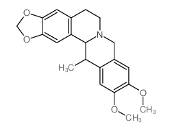 6H-Benzo(g)-1,3-benzodioxolo(5,6-a)quinolizine, 5,8,13,13a-tetrahydro-10,11-dimethoxy-13-methyl-, cis- structure