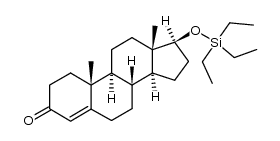 (8R,9S,10R,13S,14S,17S)-10,13-dimethyl-17-((triethylsilyl)oxy)-6,7,8,9,10,11,12,13,14,15,16,17-dodecahydro-1H-cyclopenta[a]phenanthren-3(2H)-one结构式