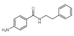 4-氨基-N-苯乙基苯甲酰胺结构式