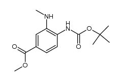 4-tert-butoxycarbonylamino-3-methylaminobenzoic acid methyl ester结构式
