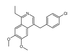 4-[(4-chlorophenyl)methyl]-1-ethyl-6,7-dimethoxyisoquinoline结构式