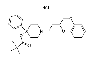 2-[2-(4-pivaloyloxy-4-phenylpiperidino)-ethyl]-1,4-benzodioxan hydrochloride Structure