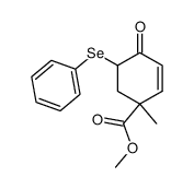 1-Methyl-4-oxo-5-phenylselanyl-cyclohex-2-enecarboxylic acid methyl ester Structure