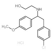 2-[[2-(4-chlorophenyl)-1-(4-methoxyphenyl)ethyl]amino]ethanol结构式