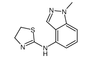 N-(1-methylindazol-4-yl)-4,5-dihydro-1,3-thiazol-2-amine结构式