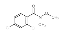 N-甲氧基-n-甲基-2,4-二氯苯甲酰胺结构式