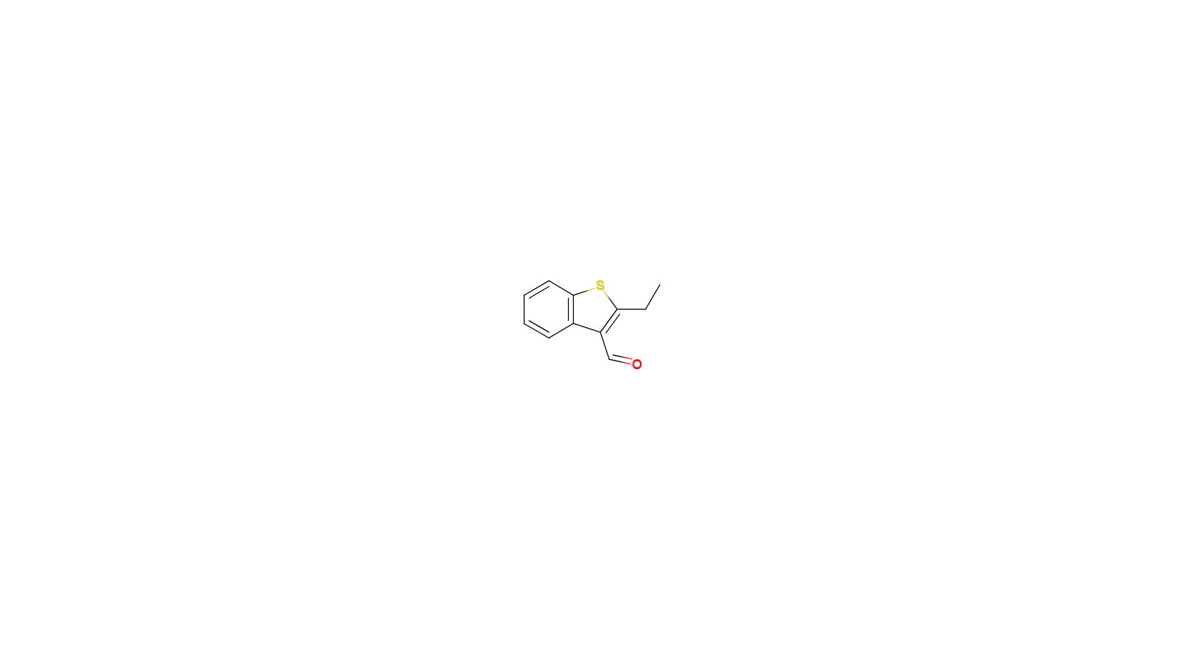 2-乙基苯并[b]噻吩-3-甲醛结构式