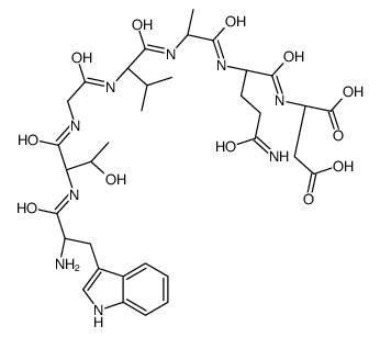(2S)-2-[[(2S)-5-amino-2-[[(2S)-2-[[(2S)-2-[[2-[[(2S,3R)-2-[[(2S)-2-amino-3-(1H-indol-3-yl)propanoyl]amino]-3-hydroxybutanoyl]amino]acetyl]amino]-3-methylbutanoyl]amino]propanoyl]amino]-5-oxopentanoyl]amino]butanedioic acid Structure