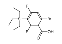 6-bromo-2,4-difluoro-3-triethylsilylbenzoic acid Structure