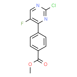4-(2-氯-5-氟-4-嘧啶基)苯甲酸甲酯结构式