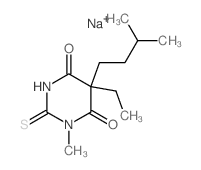 5-ethyl-1-methyl-5-(3-methylbutyl)-2-sulfanylidene-1,3-diazinane-4,6-dione Structure