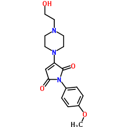 3-[4-(2-Hydroxyethyl)-1-piperazinyl]-1-(4-methoxyphenyl)-1H-pyrrole-2,5-dione结构式