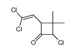 2-(2',2'-dichlorovinyl)-3,3-dimethyl-4-chlorocyclobutanone结构式