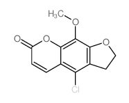 4-Chloro-9-methoxy-2,3-dihydro-7H-furo(3,2-g)chromen-7-one Structure