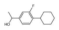 α-(4-cyclohexyl-3-fluorophenyl)ethyl alcohol Structure