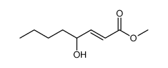 methyl (E)-4-hydroxy-2-octenoate结构式