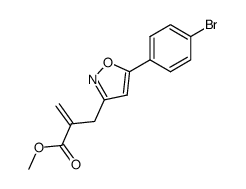 2-[5-(4-bromophenyl)isoxazol-3-ylmethyl]acrylic acid methyl ester结构式