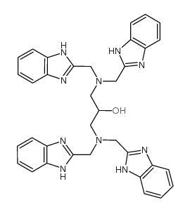 1,3-双(双((1H-苯并[d]咪唑-2-基)甲基)氨基)丙烷-2-醇结构式