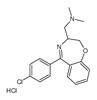 1-[5-(4-chlorophenyl)-2,3-dihydro-1,4-benzoxazepin-3-yl]-N,N-dimethylmethanamine,hydrochloride Structure
